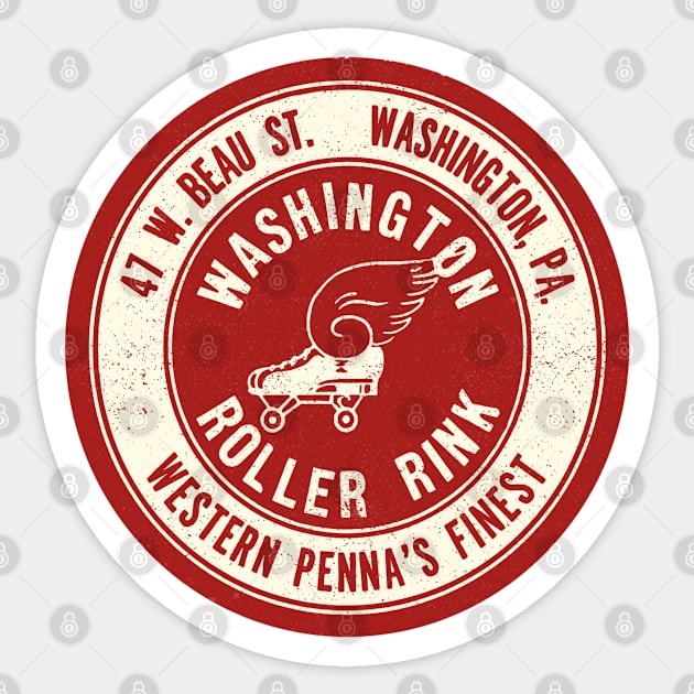 Vintage Roller Skating Washington Pennsylvania Sticker by Timeless Chaos